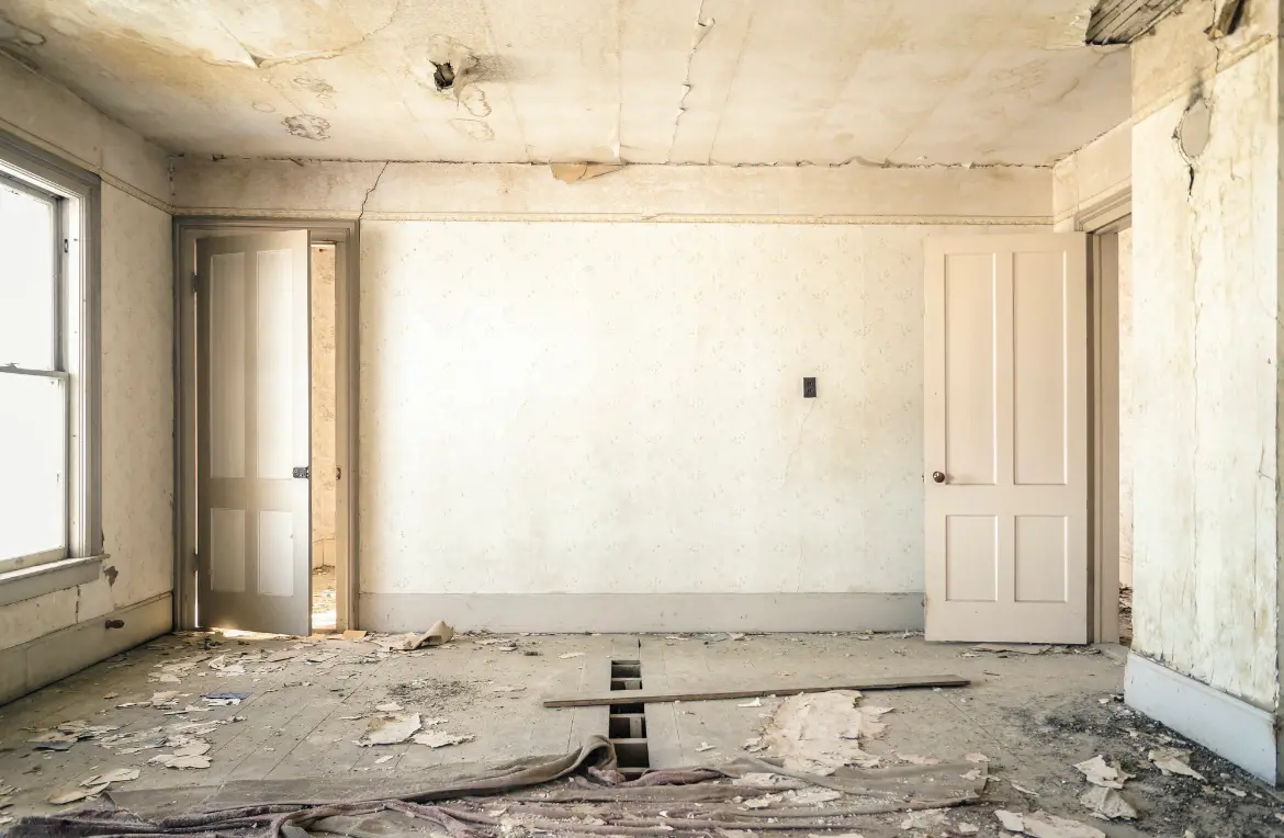 Waste disposal crew managing a cleanout project in East Buffalo